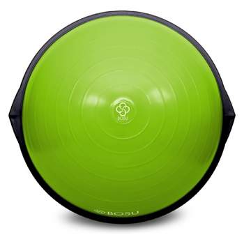 Bosu Multi Functional Original Home Gym 26 Inch Full Body Balance Strength Trainer Ball Equipment with Guided Workouts and Pump, Lime Green