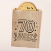 Big Dot of Happiness Adult 70th Birthday Kraft Brown Paper Treat Bags, Birthday Individual Greaseproof Brown Paper Sandwich Cookie Bags - 25 Count - 2 of 4