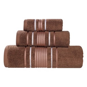 Zero Twist Cotton Solid 3 Piece Bathroom Towel Set by Blue Nile Mills - 1 of 4