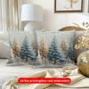 Lomsoe 2pcs Winter Snowflake & Pine Tree Pillow Covers - Snowy Forest Cushion Covers with Zipper Closure, Machine Washable Sofa Bed Decor, All-Season - 2 of 4
