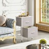 Nightstand with 2 Drawers, Bedside Furniture for Bedroom, College Dorm, End Table with Fabric Bins, Dormitory - 2 of 4
