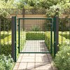vidaXL Fence Gate Steel 39.4"x29.5" Green - 2 of 4