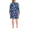 Lands' End Women's Cotton Interlock Long Sleeve Above the Knee Nightgown - 2 of 3