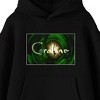 Coraline Screenshot & Logo Adult Black Long Sleeve Hooded Sweatshirt - 2 of 4