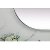 Elegant Lighting Metal Frame Oval Mirror 24x60 Inch in Black - 2 of 4