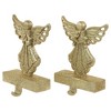 Northlight Angel Glittered Christmas Stocking Holders - 5.5" - Gold - Set of 2 - 4 of 4