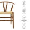 Modway  Amish Wood Rope Dining Room Chair in Walnut - 29 Inch Tall Solid Elm Wood Accent Armchair - 4 of 4