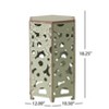 Iron Side Table - Antique Green Finish for Living Room/Garden - 2 of 2