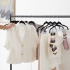 VECELO 20 pk Plastic Hanger Non Slip Clothes Hangers with Metal Clips and 1 Magic Hangers & 2 Tie Rack - 2 of 4