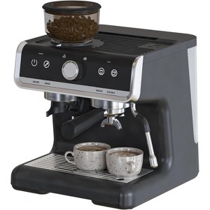 Espresso Machine with Grinder, 20 Bar Pump Semi-Automatic - 2.8L Tank, Milk Frother, 30 Grinder Settings (Home/Office, Dark) - 1 of 4