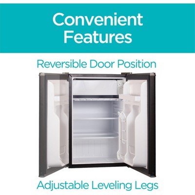 Black 2.5 Cu Ft Compact Refrigerator with Freezer