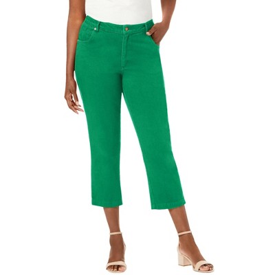 Jessica London Women's Plus Size Classic Cotton Denim Capri