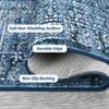 8x11 Rugs Non-Slip Ultra-Thin Vintage Area Rug Soft Faux Wool Carpet  Machine Washable Foldable Grey Rug with TPR Backing - 3 of 4