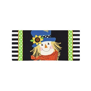 Evergreen Scarecrow Friend Sassafras Indoor Outdoor Switch Doormat 1'10"x22" - 1 of 4