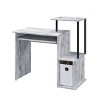 CAVINAS Ergonomic Computer Desk with Keyboard Tray,2 Open Shelves and Paper Drawer for Home Office Organization - 2 of 4