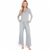 Anna-Kaci Women's Wide-Leg Lounge Set with Elastic Waist and Drawstring Closure- Black,Small - 2 of 4