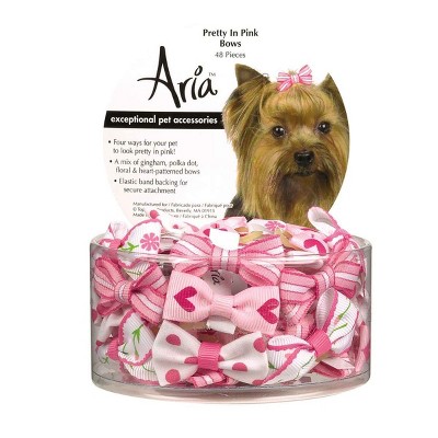 Aria Pretty In Pink Bow Canister 48 pieces