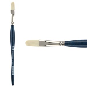 Borciani Bonazzi UNICO Bianco Synthetic Series 832 Paint Brush, Filbert 12 - Acrylic, Oil, Gel, Impasso Painting - Ergonomic Handle, Cruelty-Free, - 1 of 4