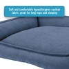 Arlee Home & Pet Cresent Lounger Orthopedic Eco-Friendly Memory Foam Dog Bolster Bed - Blue - S - 4 of 4