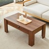 Chic Crate - Functional MDF Coffee Table with Password Lock, Secure Storage for Firearms and Wine, 39.3*21.6*16.6 Inches - 3 of 4