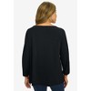 Jessica London Women's Plus Size Stretch Cutout Sleeve Top - 3 of 4