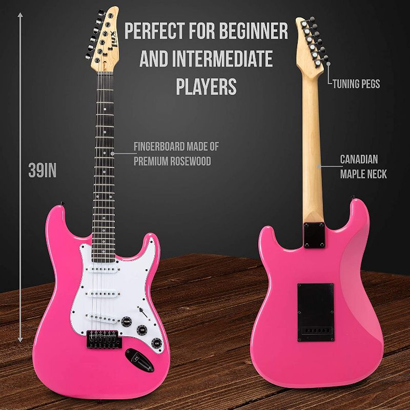 LyxPro 39" Stratocaster Electric Guitar Beginner Kit, 3 of 9