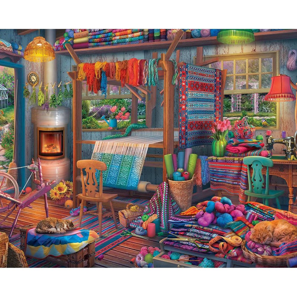 Photos - Jigsaw Puzzle / Mosaic Springbok Springbrook Weavers Cottage 1000 pc Jigsaw Puzzle 