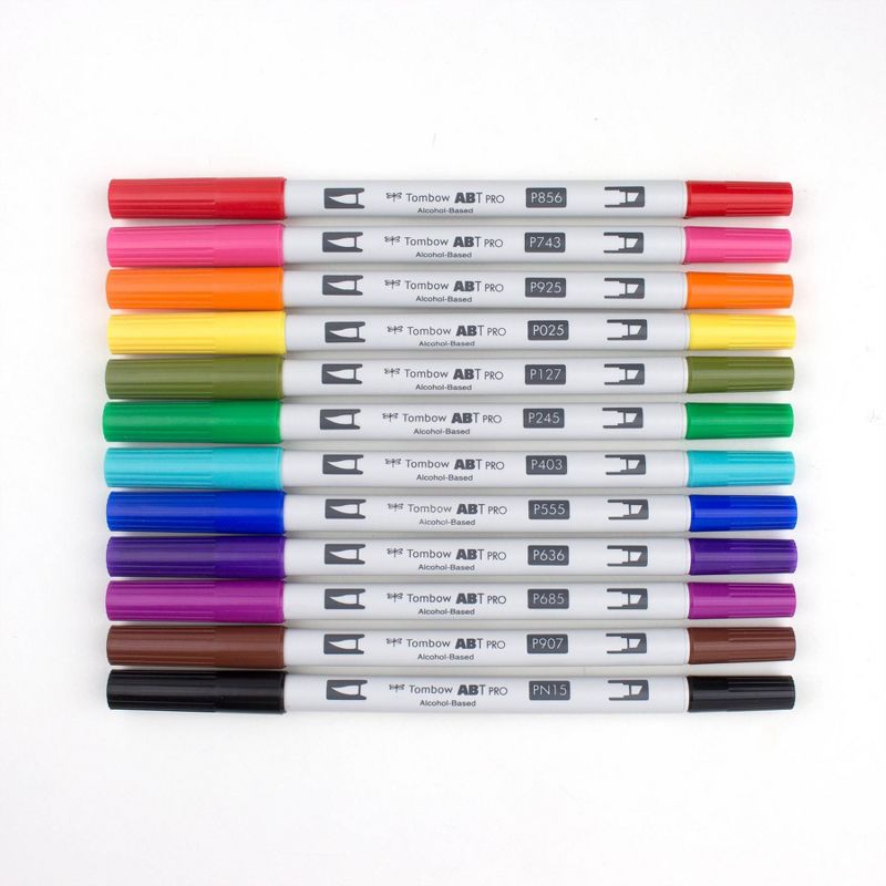 12ct ABT PRO Dual-Tip Alcohol Based Art Markers Basic Palette - Tombow, 3 of 9