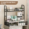Cat Litter Box Enclosure with Shelves, Hidden Litter Box Cabinet with Open Compartment and Top Shelf - 3 of 4