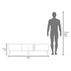 Chic Crate-Modern Media Console – Black & Natural Oak TV Stand w/ Two-Door & Open Shelf, Multi-Room Furniture - 4 of 4