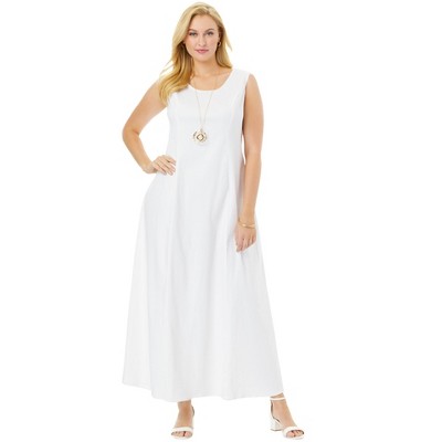 Jessica London Women's Plus Size Petite Denim Maxi Dress
