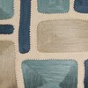 Saro Lifestyle Vibrant Embroidered Color Block Pillow Cover, 18"x18", Blue - 3 of 4
