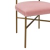 TOV Furniture Kim 19.7" Transitional Velvet Dining Chair in Pink/Gold - 4 of 4