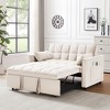 NicBex 55 Inch Loveseat,Modern Velvet Loveseat Sofa/Pullout Bed with Reclining Backrest,Convertible Sleeper Sofa Bed for Living Room - 2 of 4