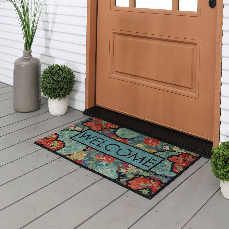 1&#39;6&#34;x2&#39;6&#34; &#39;Welcome&#39; Ethereal Floral Doorscapes Mat - Mohawk, 4 of 5