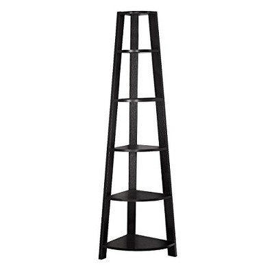 Monarch Specialties Bookshelf Bookcase Etagere Corner 5 Tier 72InchH Office Bedroom Laminate Brown Contemporary Modern