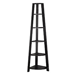 Monarch Specialties Bookshelf Bookcase Etagere Corner 5 Tier 72InchH Office Bedroom Laminate Brown Contemporary Modern - 1 of 4