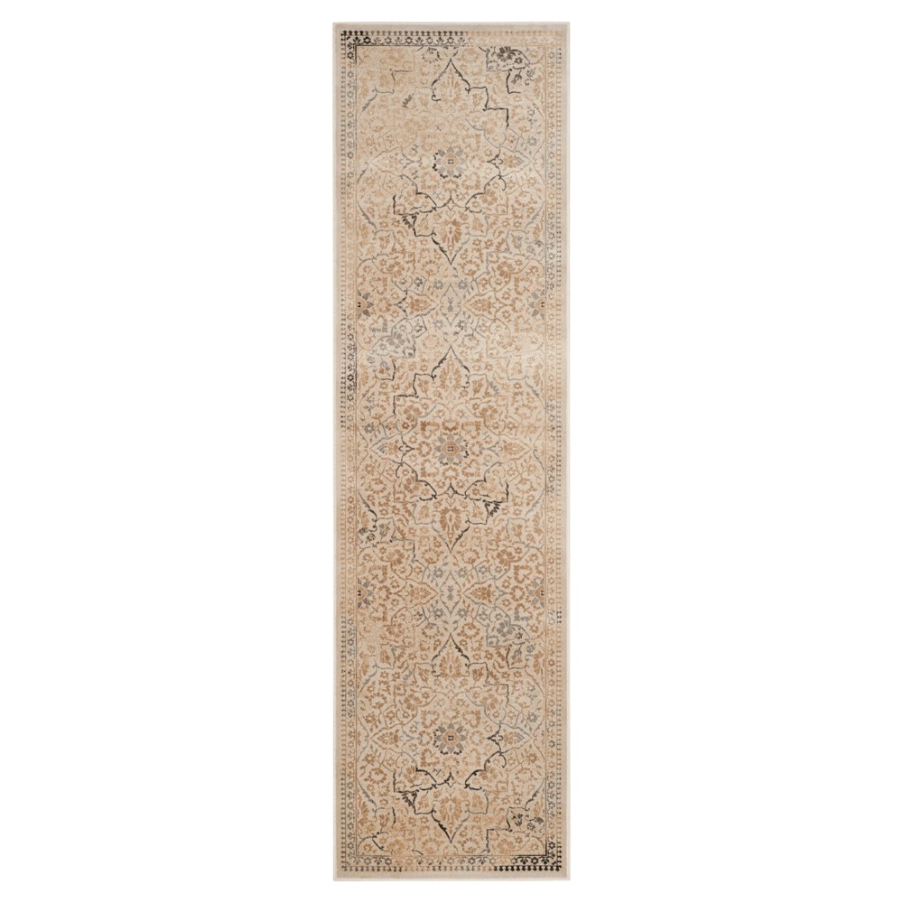 2'2inx8' Runner Cream Solid Loomed - Safavieh