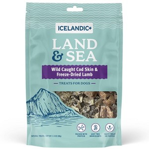 Icelandic+ Land & Sea Wild Caught Cod Skin & Freeze-Dried Lamb - 1 of 4