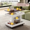 Anybear Adjustable End Table with Wheels, Modern Multifunctional Sofa Side Table - 4 of 4
