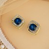 SOHI Women's Sapphire Blue The Midnight Loop Stud Earrings - 2 of 4