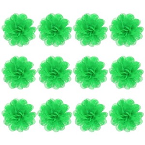 Unique Bargains Mesh Fabric Full Chiffon Flowers for DIY 12 Pcs - 1 of 4