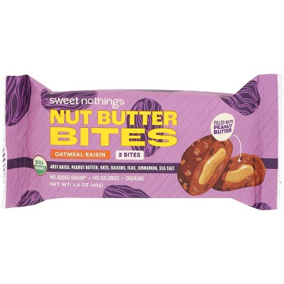 sweet nothings Oatmeal Raisin Nut Butter Bites (Case of 12) (Case of 12)