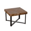 31.5 "/31.3" Vintage Patchwork Shape Coffee Table (Set of 2) with Natural Grain Table Top and Metal Cross Legs 4M - ModernLuxe - 4 of 4