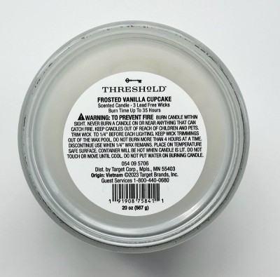 Recall ThresholdTM Candle product label