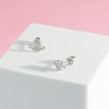 Girls' Rings of Saturn Screw Back Sterling Silver Earrings - Clear -  In Season Jewelry - 4 of 4