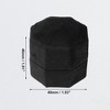 Unique Bargains Octagon Velvet Ring Box 2 Slots for Wedding Ceremony Proposal Engagement Birthday 1 Pc - 4 of 4