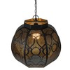 Northlight 14.5" Black and Gold Moroccan Style Hanging Lantern Ceiling Light Fixture - 3 of 4