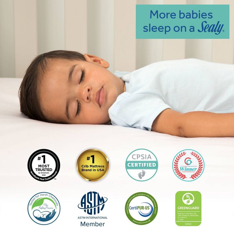 Sealy Baby Posturepedic Evolution 2-Stage Crib Mattress and Toddler Mattress, 6 of 24