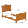 AFI Furnishings Portland Twin Foundation Bed with Matching Footboard, Light Toffee - 2 of 4